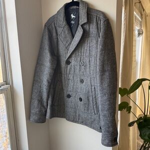 Modern Amusement Charcoal Pea Coat